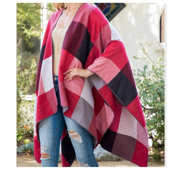 Boho Fabulous Oversized Wrap Poncho Shawl - Picture 2 of 6